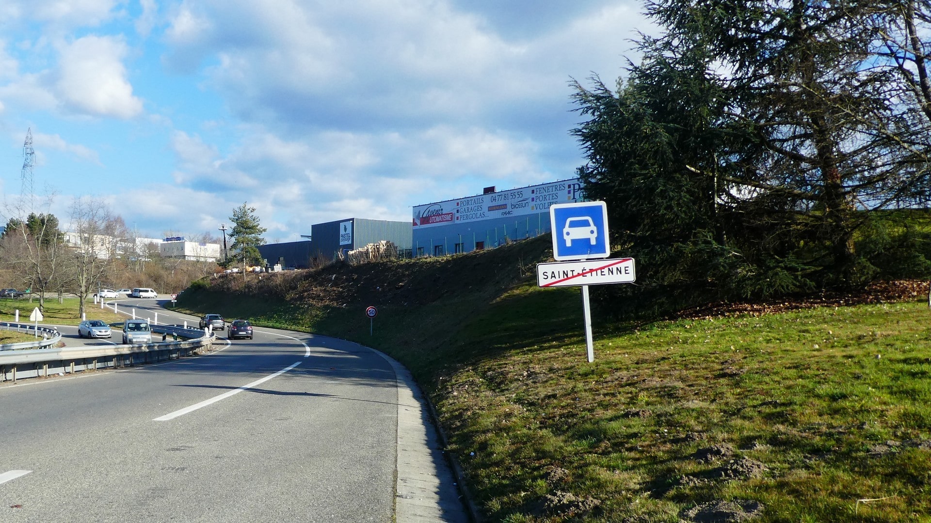 Panneau de sortie de Saint-Étienne